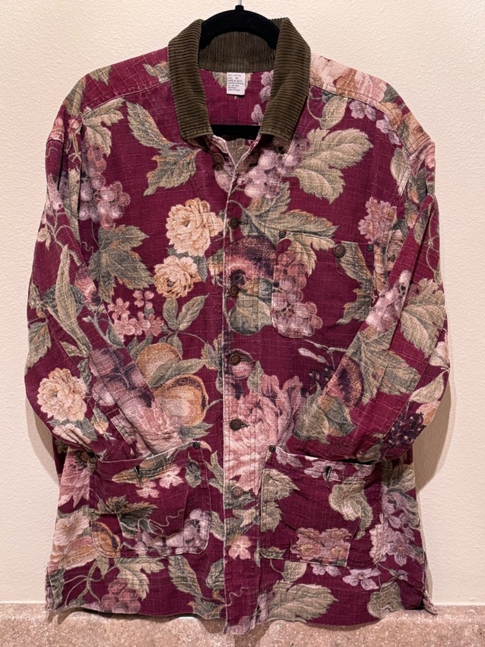 Vintage SMITH & HAWKEN Floral Print Barn / Chore Jacket - Women’s “M”